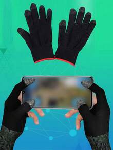 2pcs E-Sports Anti-Sweat Breathable Five-Finger Touchscreen Gaming Gloves, Ultra-Sensitive Game Assist - Multicolor - View 9