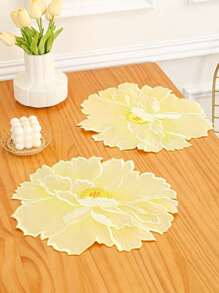 1pc/2pcs Embroidered Placemats For Kitchen Dining Table Decor, Heat-Resistant Stain Proof Anti-Scratch, Suitable For Weddings, Parties, Gifts, Birthdays, Christmas