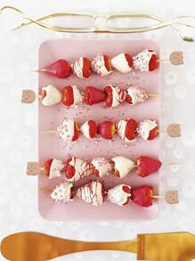 25 piezas de Palillos para cóctel con cara de oso, brocheta de bambú para cócteles, palillos fruncidos para fiestas con forma de oso lindos para aperitivos, frutas, postres y suministros para fiestas de comida (oso)