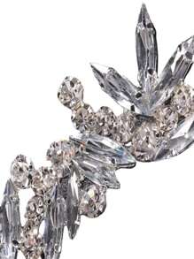 女士时尚首饰，个性化耳环套装，镶嵌人造宝石，优雅别致，特别耳环，奢华夹式耳环 - 彩色 - 查看 8