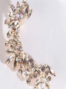 女士时尚首饰，个性化耳环套装，镶嵌人造宝石，优雅别致，特别耳环，奢华夹式耳环 - 彩色 - 查看 7