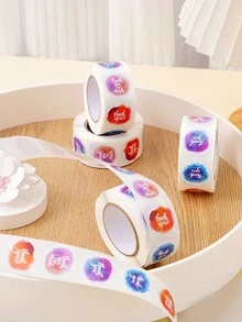 1 Roll Of 500pcs Thank You Stickers - Multicolor - View 5