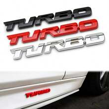 TURBO 金屬汽車貼紙徽章，背膠汽車貼紙徽章，有銀色/黑色/紅色可選 - 均碼 - 查看 9