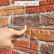 20 件 3D 自粘墙贴，用于复古装饰，防水泡沫墙纸，软质 PVC 墙板，适用于卧室、客厅、儿童房装饰，包括背景贴花、防撞、防潮瓷砖贴纸、翻新贴纸剥离墙板、墙纸、壁纸、春季装饰物品让您的家焕然一新，节日装饰贴纸礼物生日毕业 - 彩色 - 查看 3