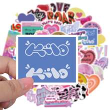 50入組Y2k貼紙，動漫卡通塗鴉裝飾貼紙組合，適用於筆記型電腦、電視、滑板等，批發可防水 - 1 - 查看 5