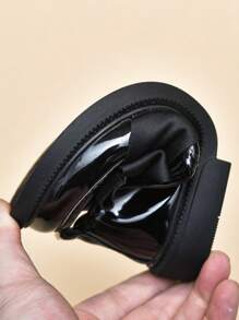 Girls' School Leather Shoes, Children's Princess Shoes, British Style Black Flats, Soft Sole Student Performance Shoes - Black - View 5