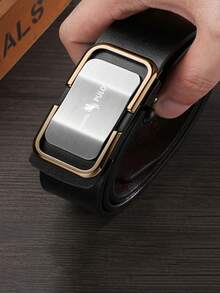 1 Máy Tính Mới Cao Cấp Tự Động Thắt Lưng, Nam Thời Trang Phù Hợp Với Chữ Thắt Lưng Dành Cho Thanh Niên Trung Niên - màu đen - Xem 3