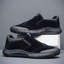 Botas de hombre de moda, botas impermeables, zapatos de trabajo informales. - Negro - Ver 5