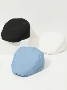 Eine Frühjahr/Sommer neue Einfarbig Kinder Baskenmütze, Unisex Baby Jungen und Mädchen modische Kopfbedeckung für Kinder mit einfachem Baseballkappe