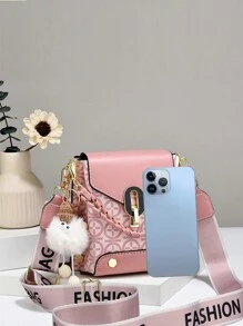 極簡風格肩袋，新潮設計，大容量，時尚女包 - 彩色 - 查看 3