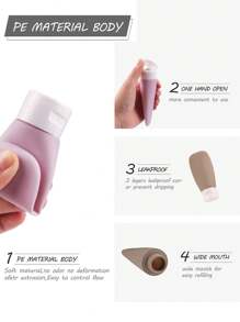 4 件旅行分配瓶，60 毫升可再填充化妆品容器 - 防漏，可挤压瓶，用于洗发水、护发素、乳液和沐浴露、旅行必需品旅行必需品、海滩旅行组织者、暑假返校学校用品假日露营假日必需品配件迷你女士香水男士香水旅行配件旅行必备品学校配件东西返校用品