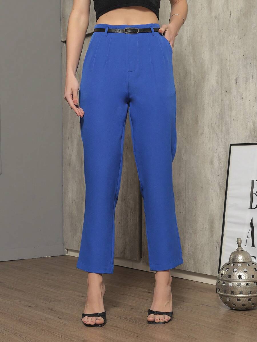 Women Pants - 寶藍色 - 查看 1