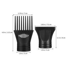 2pcs/1set Salon Hair Dryer Nozzle Replacement, Fit Air Outlet Diameter 4.35-4.7cm/1.7-1.85inch, Hair Dryer Diffuser Nozzle Brush Accessories Concentrator Replacement, Back To School, Travel Holiday Essentials, Hair Accessories For Women, Hair, Barber, Hair Tools, Hair Products - Black - View 7