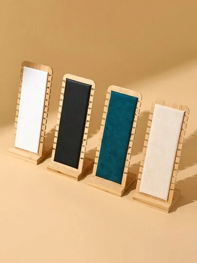 1 pieza Soporte desmontable para exhibir collares de bambú y madera, perchero colgador de joyas para cadenas de clavícula, soporte para exhibir collares, accesorio para fotografía, de vuelta a clases