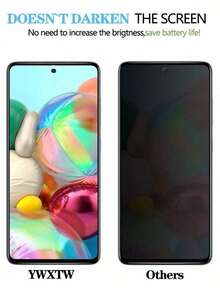 2 piezas Mica Privacidad Templado Cristal Para Oppo A78 4g - Negro - Ver 4