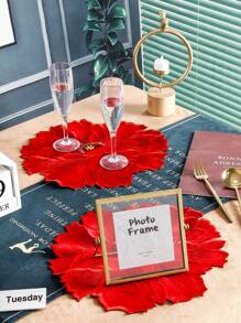 1pc/2pcs Embroidered Placemats For Kitchen Dining Table Decor, Heat-Resistant Stain Proof Anti-Scratch, Suitable For Weddings, Parties, Gifts, Birthdays, Christmas