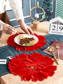 1pc/2pcs Embroidered Placemats For Kitchen Dining Table Decor, Heat-Resistant Stain Proof Anti-Scratch, Suitable For Weddings, Parties, Gifts, Birthdays, Christmas