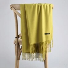 1 件女士纯色超薄仿羊绒防晒流苏围巾，透气柔软，适合日常穿着、旅行、约会、晚餐和其他场合配饰女士 - 彩色 - 查看 6