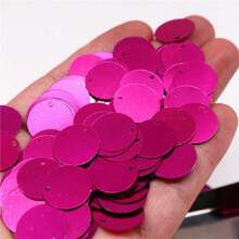 150 piezas 20g Lentejuelas sueltas redondas PVC de 20mm de gran tamaño 2cm con un orificio a un lado para coser, joyería, colgante, adornos para boda, manualidades y accesorios