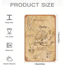 Fantastic Beast Murtlap Metal Tin Sign - Humorous Wall Art For Indoor/Outdoor Decor - Multicolor - View 4