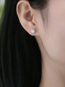 1 đôi Bông tai đá quý Mozambique, Hoa tai nữ bằng bạc 925, Trang trí trang sức, Ngày của Mẹ/Ngày lễ tình nhân/Đám cưới/Kỷ niệm/Quà tặng sinh nhật kèm giấy chứng nhận - Bạc - Xem 8