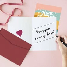 1入組巨型賀卡，婚禮祝賀賀卡，新人賀卡，婚禮慶祝筆記，致謝感激卡，獻給朋友的紙質卡片