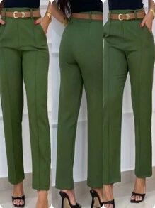 Women Pants - Army Green - View 4