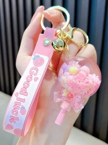 1pc Simple And Cute Lollipop Keychain Pendant Acrylic Water Bottle Charm For Backpack Or Car Decoration - Multicolor - View 15