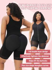larrycard One Piece Butt Lifter Plus Size Shapewear Women Postpartum Recovery Compression Tummy Control Garment Shapewear