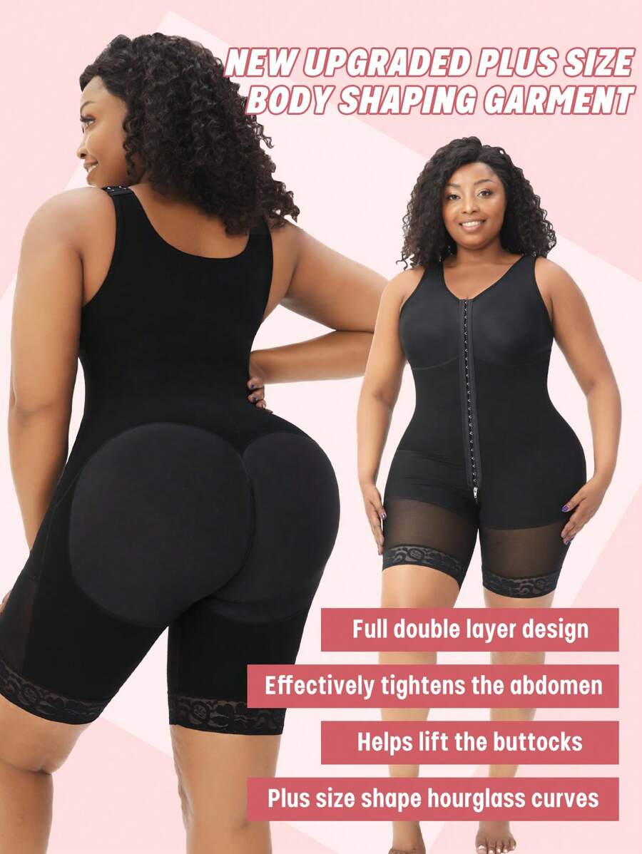 larrycard One Piece Butt Lifter Plus Size Shapewear Women Postpartum Recovery Compression Tummy Control Garment Shapewear