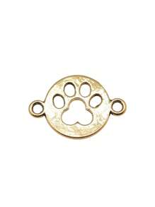 12pcs 24x16mm(0.94x0.63inch) Paw Connector Charms DIY Jewelry Accessories For Bracelet Necklaces