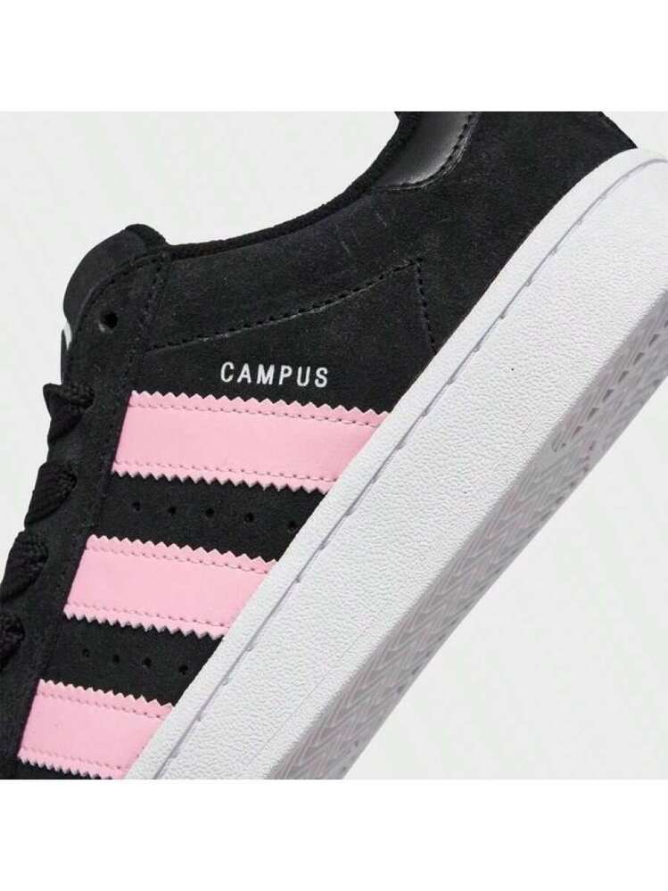 Adidas Zapatillas deportivas casuales de campus para mujer, resistentes al desgaste, moda casual en negro/rosa ID3171-001