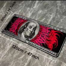 1 件创意赛车形状装饰地毯，防滑可洗地毯，适用于入口、客厅、室内装饰 - 中紫紅色 - 查看 3