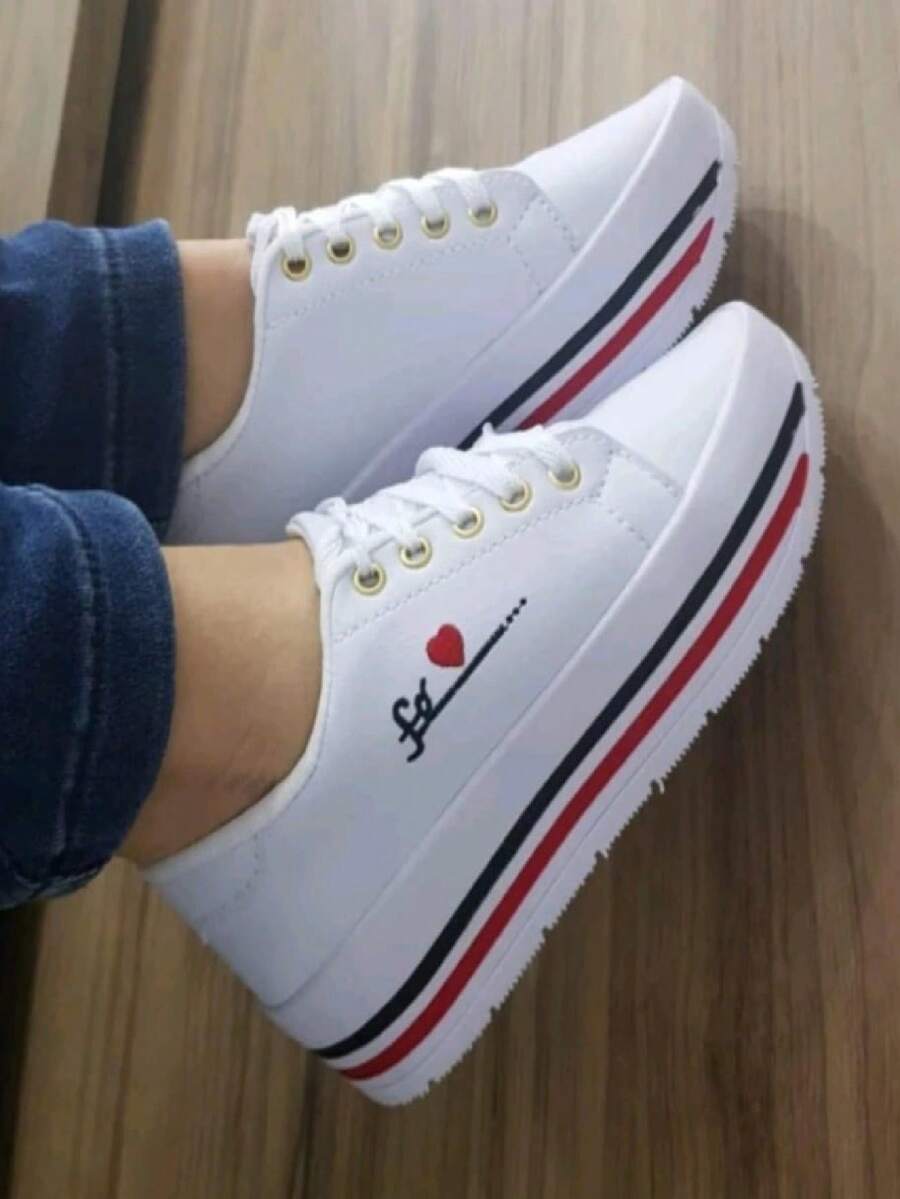 Women Wedge Sneakers - trắng - Xem 1