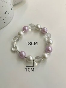 1 bộ Phong cách kỳ nghỉ bãi biển mùa hè, Bạc Sterling S925, Pha lê trắng, Bộ vòng cổ và vòng tay hạt ngọc trai hồng & trắng. Thiết kế Xuân-Hè mới nhất, Màu kem bão hòa thấp cao cấp. Đa năng và dịu dàng cho trang phục hàng ngày của phụ nữ trong các bữa tiệc và buổi tụ họp trên bãi biển. Món quà tuyệt vời cho bạn bè nữ, Trang sức chất lượng được lựa chọn. - Nhiều màu - Xem 9