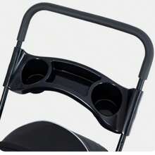 Pet Folding Stroller, Foldable Cat And Dog Stroller With Cup Holder, Breathable Visible Mesh, Suitable For Medium And Small Dogs And Cats - Black - View 7