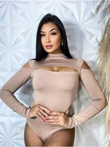 Women Bodysuits - 米色 - 查看 2