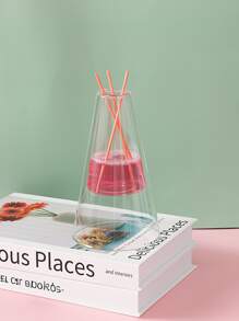 1 Glass Vase, Indoor Aromatherapy Diffuser, (No Diffuser Stick, Single Bottle) Diffuser, Aromatherapy Bottle Double-Layer Home Decoration, Room Decoration, Modern Wedding Decoration Hydroponic Flower Pot, Glass Container Crafts Decoration