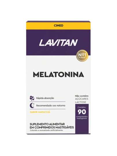 Melatonina Sabor Maracujá 90 comprimidos - Lavitan