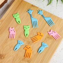 Cute Animal Shaped Food Picks For Bentos, Creative Fruit Picks For Cake & Eggs, Cartoon Mini Fruit Forks For Kids,Kitchen,Christmas Gift