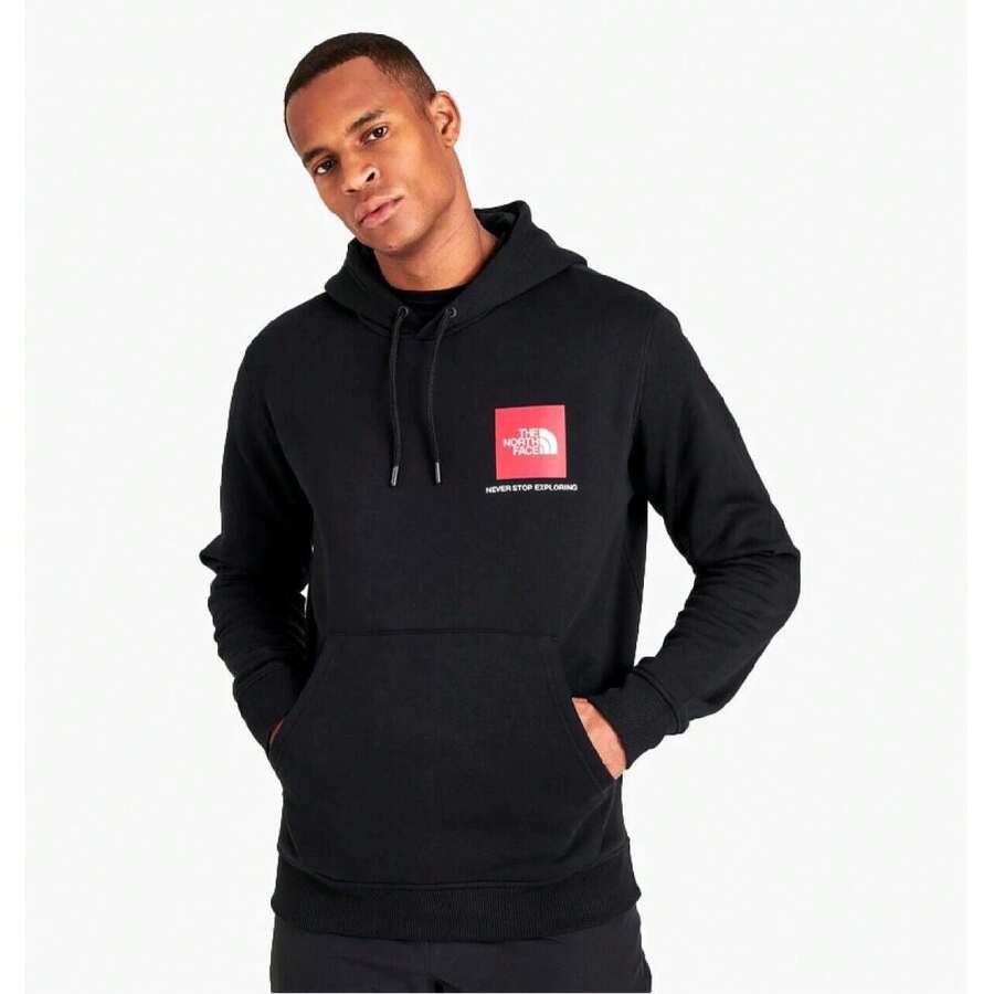 The North Face NSE NF0A7ZGXJK3 连帽衫 男友风 男士黑色小方格徽标套头衫 CLO649 - 黑色 - 查看 1