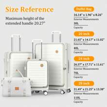 Joyway - 4個行李套裝PC硬殼旋轉行李箱 -（可擴展的20英寸，24英寸）28英寸，此為審查行李箱