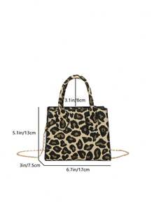 Small Leopard Pattern Hand-Held Mini Bag For Women, Casual Multifunctional Shoulder Crossbody Bag, Versatile Commuter Purse & Bag - Multicolor - View 3
