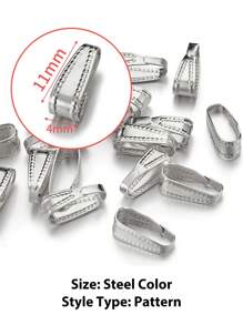 50入組不鏽鋼扣環扣緊夾子，用於吊墜鎖扣、吊墜連接器、夾子、頸鍊DIY珠寶製作配件
