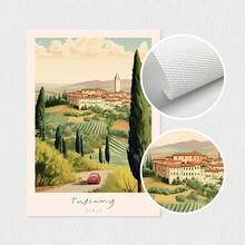 3pcs/Set Italy Tuscany Landscape Canvas Wall Art Prints, Colorful Italian Posters, Ideal Gift For Bedroom, Living Room, Corridor, Dining Room, Wall Art, Home Decor, Summer Decoration, Wall Decoration, Room Decoration, Frameless - Color - View 4