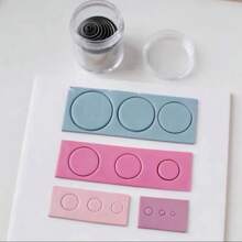 7pcs/12pcs Stainless Steel Mini Circular Clay Molding Cutters, DIY Craft Tools - Silver - View 4