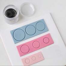 7pcs/12pcs Stainless Steel Mini Circular Clay Molding Cutters, DIY Craft Tools - Silver - View 7