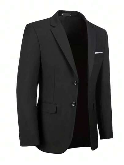 4pcs Tween Boy Suit Set - Jacket, Pants, Tie And Bow Tie