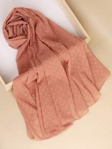 1pc Solid Color Embroidered Chiffon Classic High-Quality Headscarf, Women's Scarf Headband Veil, Available In Multiple Colors - Multicolor - View 14
