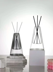 1 Glass Vase, Indoor Aromatherapy Diffuser, (No Diffuser Stick, Single Bottle) Diffuser, Aromatherapy Bottle Double-Layer Home Decoration, Room Decoration, Modern Wedding Decoration Hydroponic Flower Pot, Glass Container Crafts Decoration